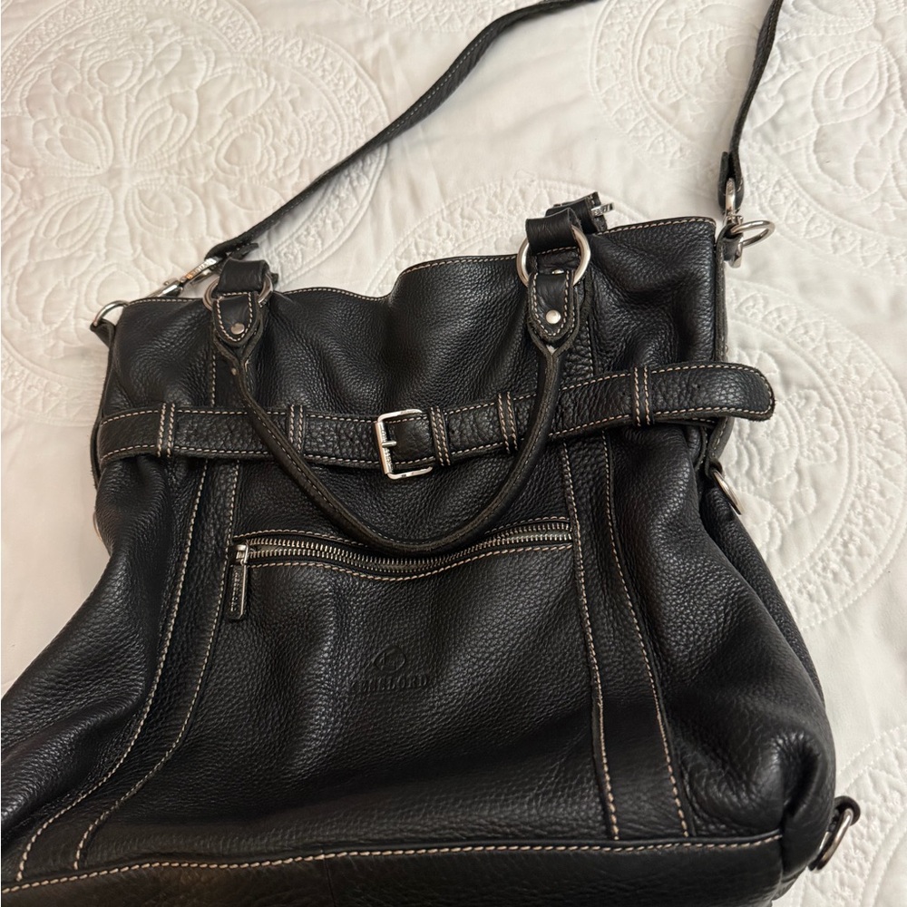 Kesslord (Paris) Elegant Black Leather Tote Bag - Picture 5 of 6